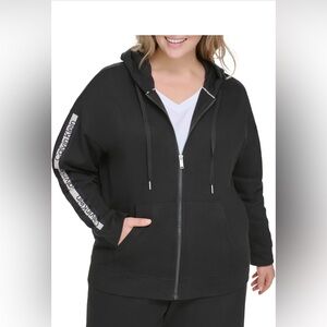Calvin Klein Black Zip-Up Hoodie with Hood